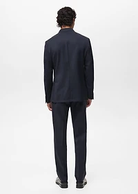 100% cold wool double-breasted suit blazer