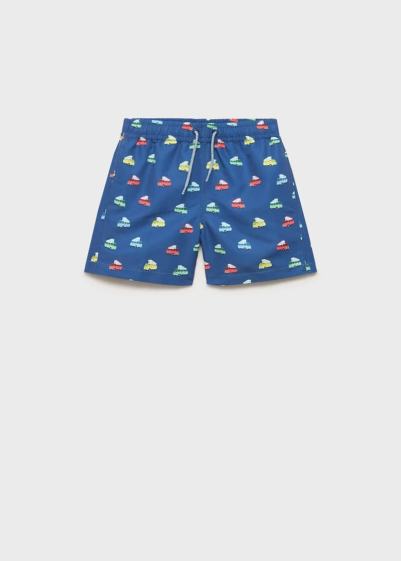 Printed swimming trunks