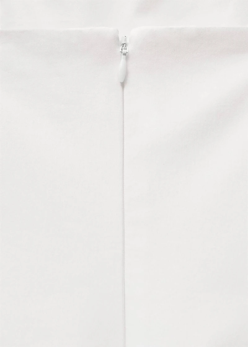 Strapless dress with puffed hem