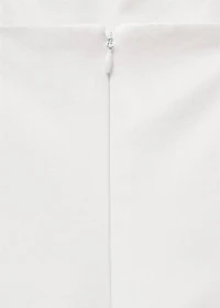 Strapless dress with puffed hem