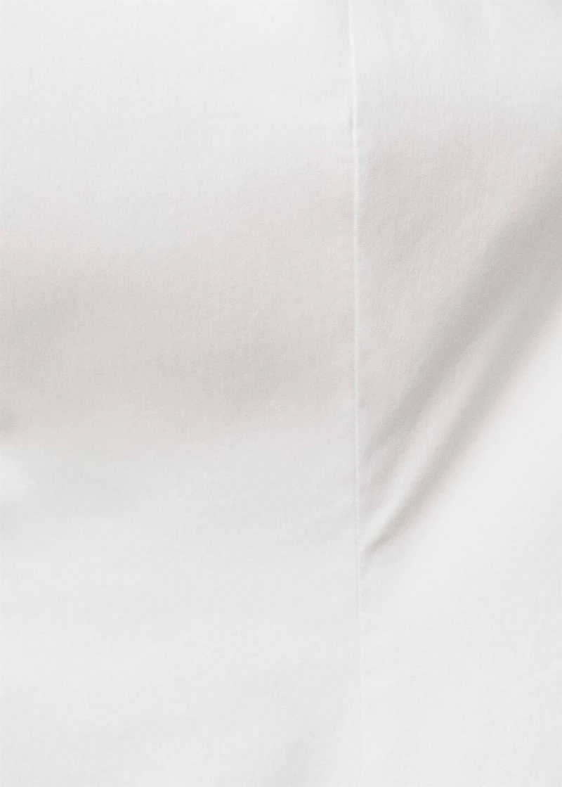 Strapless dress with puffed hem
