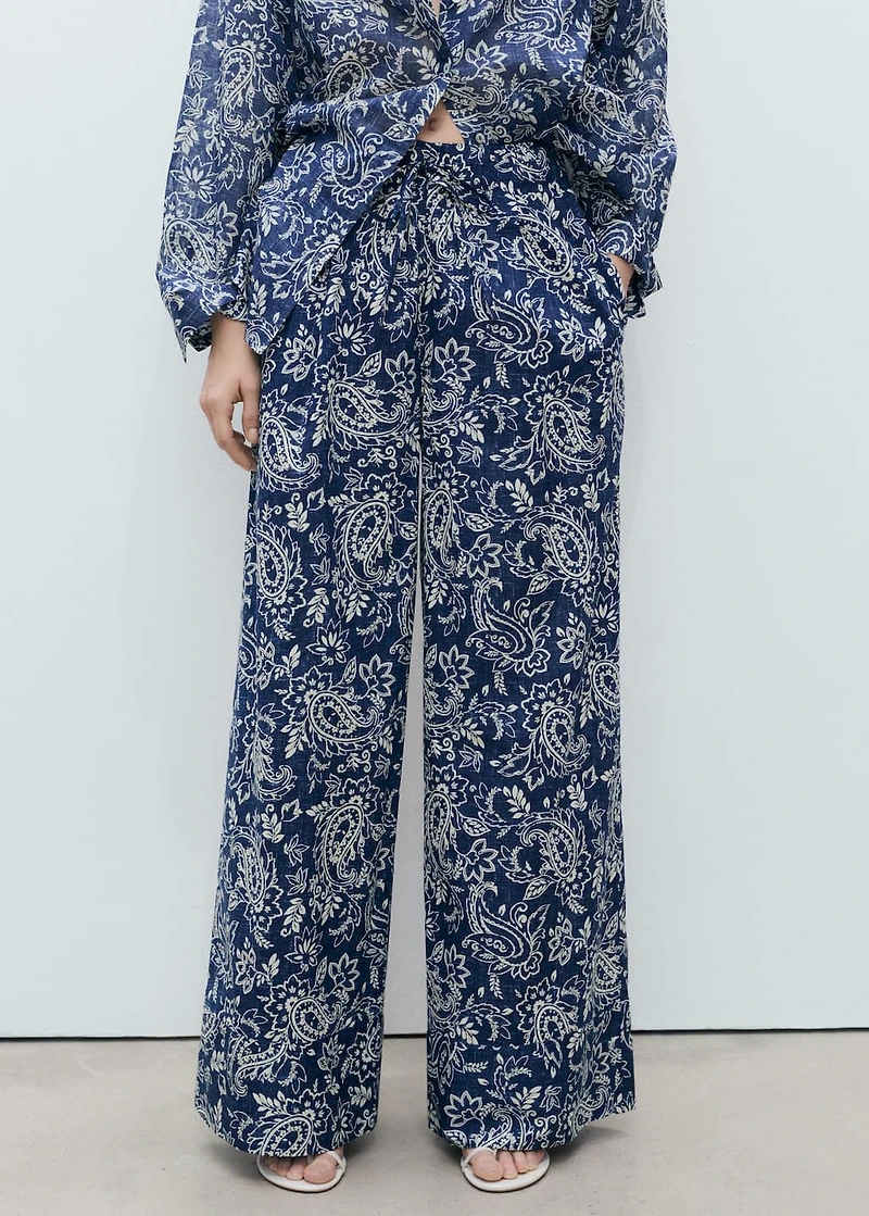 Printed cotton pants