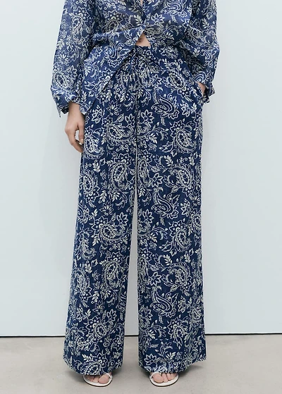 Printed cotton pants