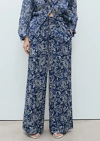 Printed cotton pants