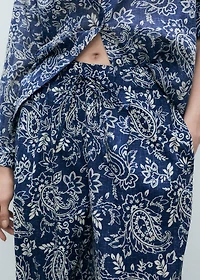 Printed cotton pants
