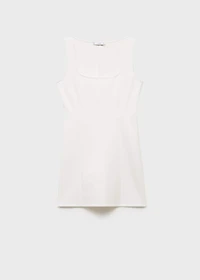 Strappy dress with pleat detail
