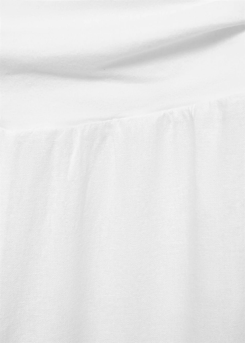 Linen pants with draped waist