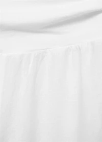 Linen pants with draped waist