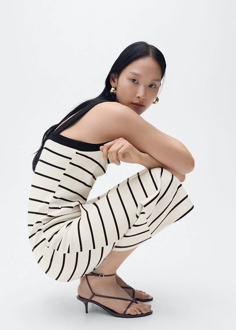 Striped midi dress