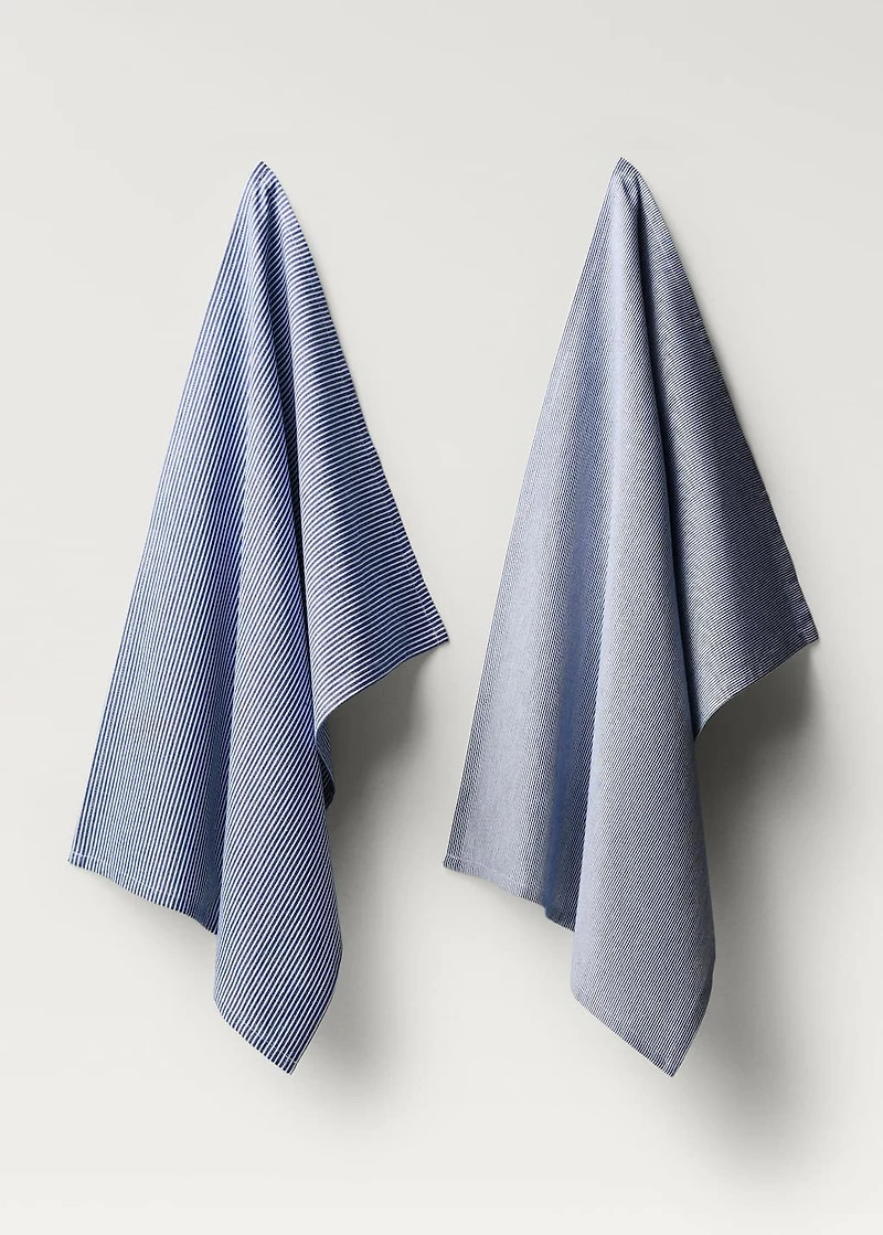 Striped cotton kitchen towel
