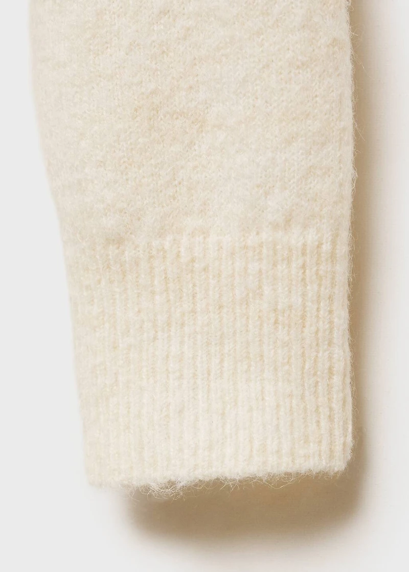 Sweater with wraparound lapel neck