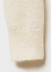 Sweater with wraparound lapel neck