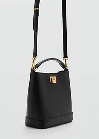 Mini shopper bag with metallic detail