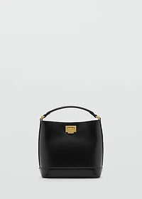 Mini shopper bag with metallic detail