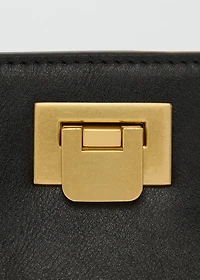 Mini shopper bag with metallic detail