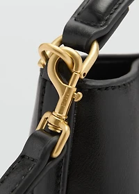 Mini shopper bag with metallic detail
