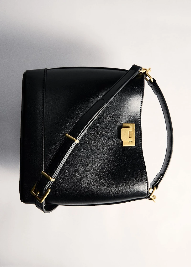Mini shopper bag with metallic detail