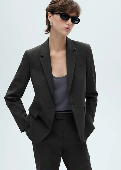 Pinstripe suit jacket