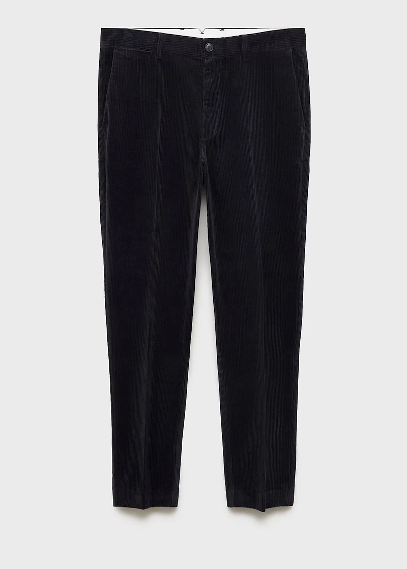 Corduroy regular-fit pants