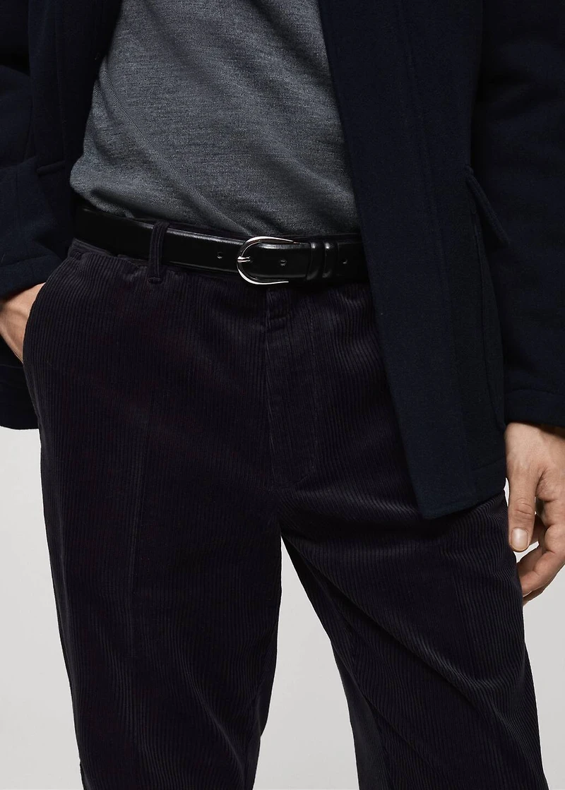 Corduroy regular-fit pants