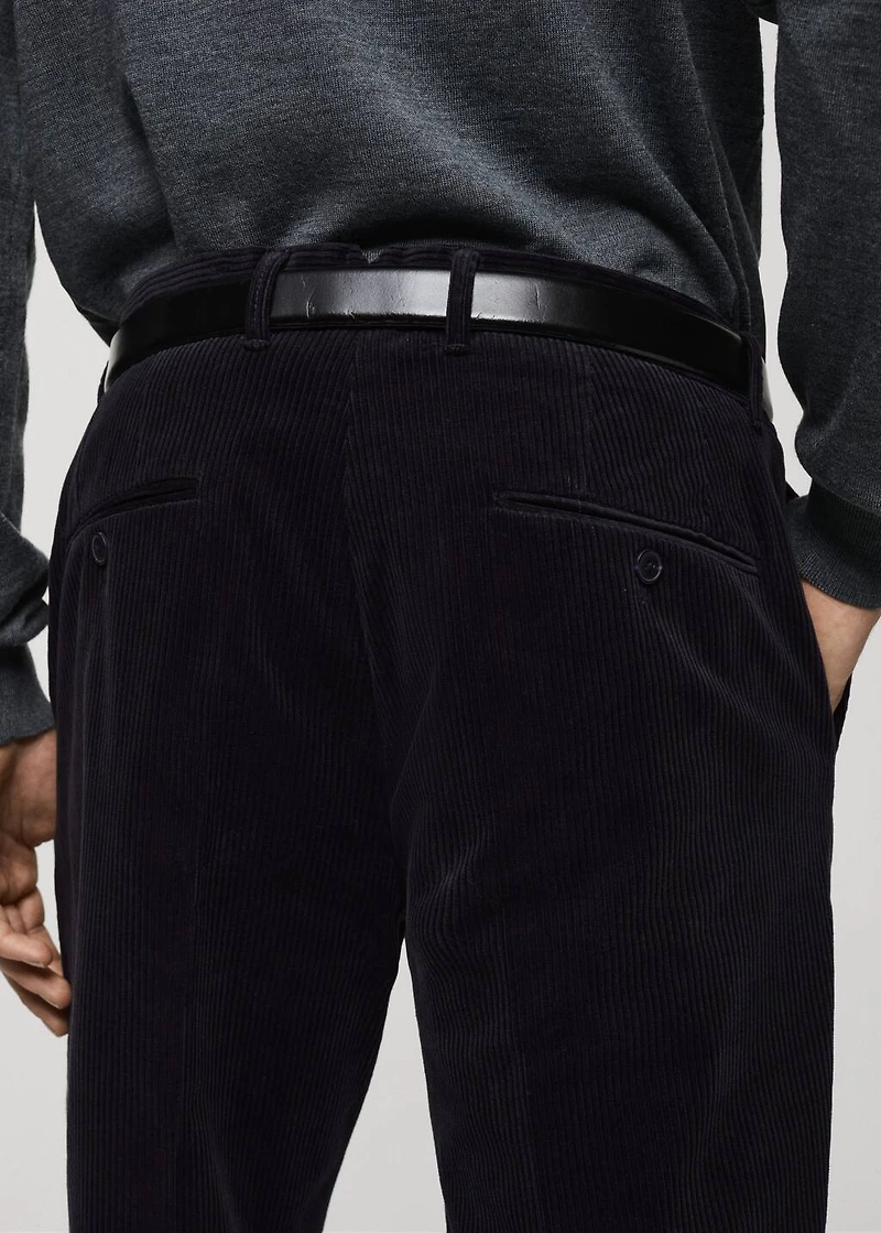 Corduroy regular-fit pants