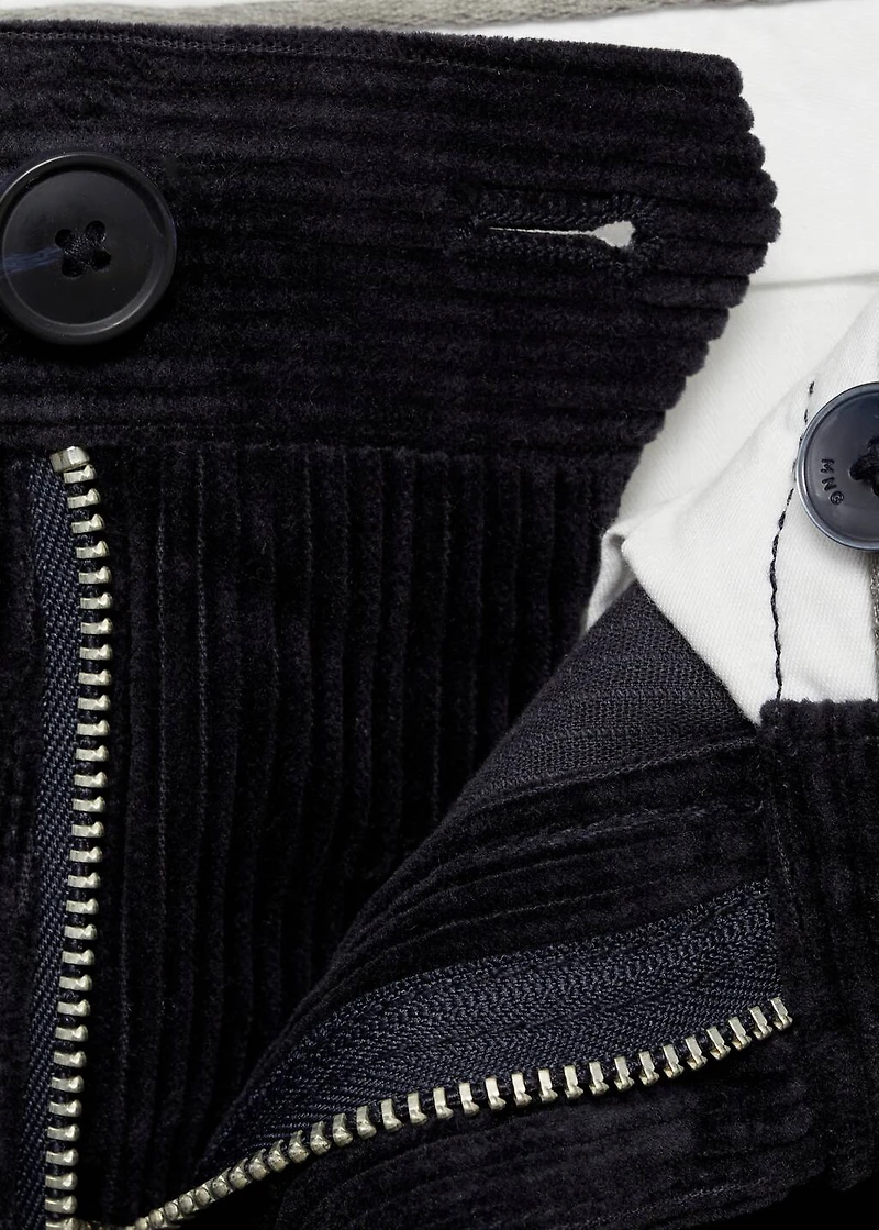 Corduroy regular-fit pants