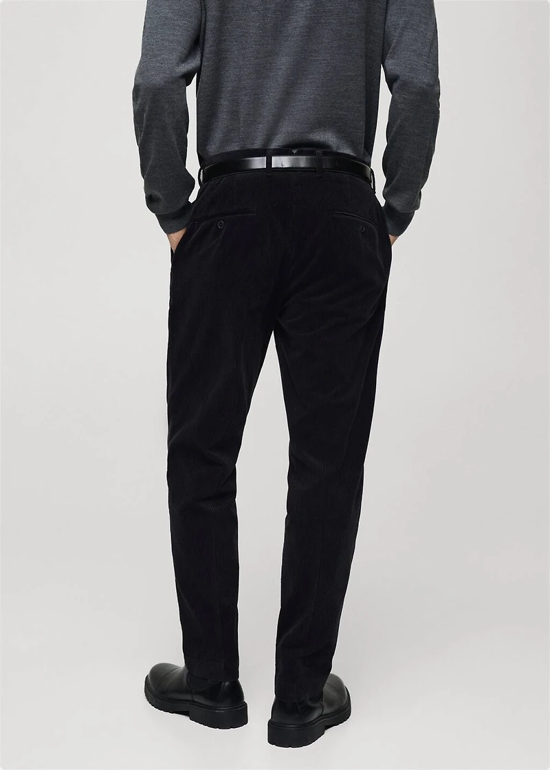 Corduroy regular-fit pants