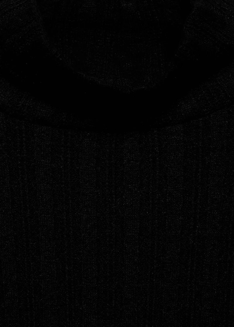 Ribbed high neck t-shirt