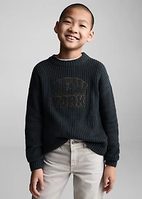 Message knitted sweater