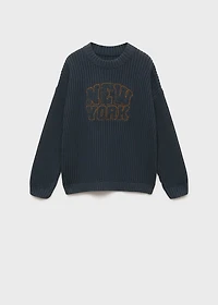 Message knitted sweater