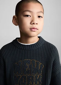 Message knitted sweater