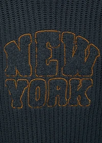 Message knitted sweater