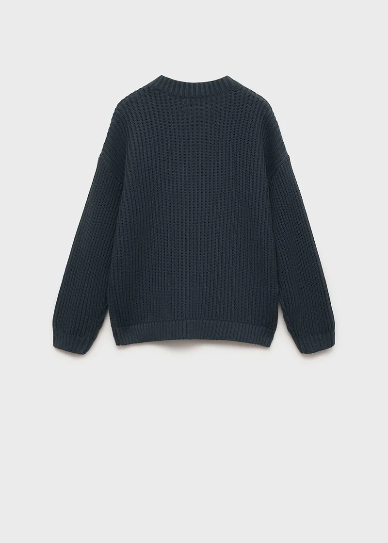 Message knitted sweater