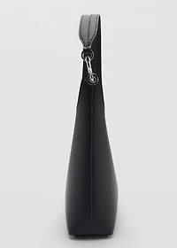 Shopper bag with metallic detail