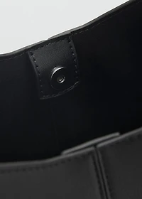 Shopper bag with metallic detail