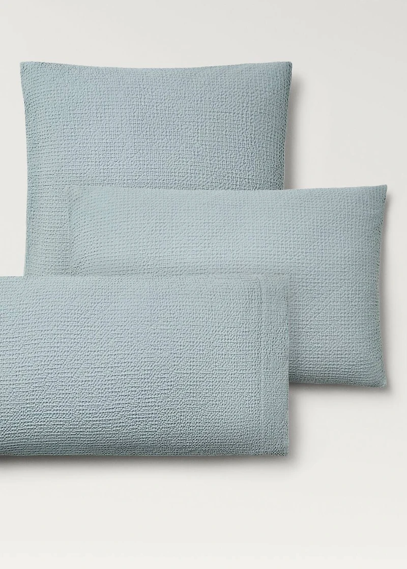 Cotton percale waffle pillowcase 45x110 cm
