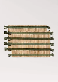 Striped raffia placemats