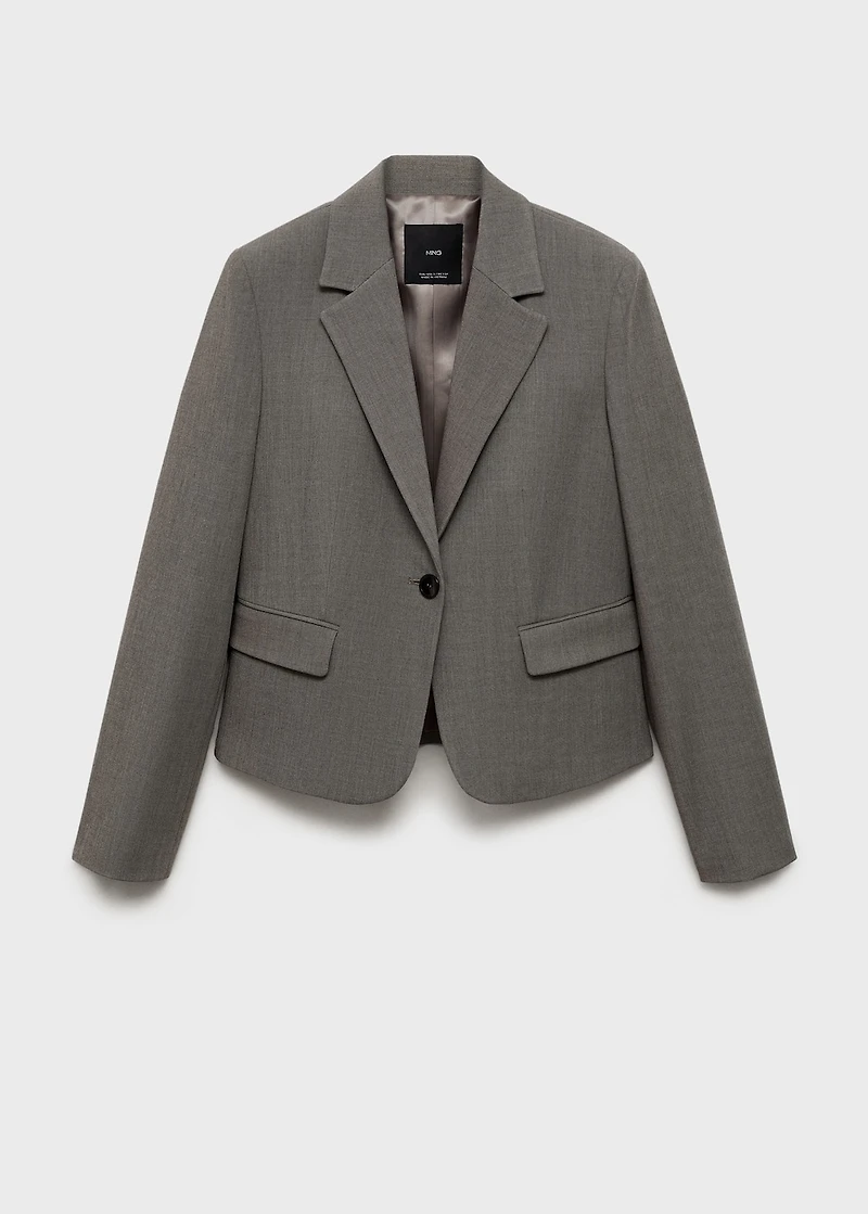 Crop suit blazer