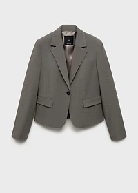 Crop suit blazer