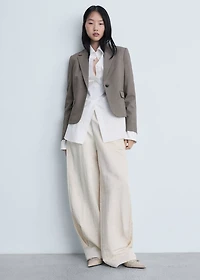 Crop suit blazer