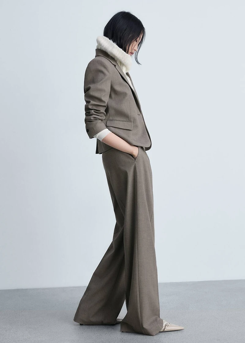Crop suit blazer