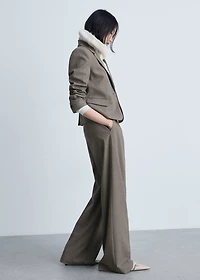 Crop suit blazer