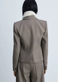 Crop suit blazer