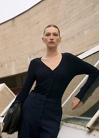 Contrast-bodice long jumpsuit