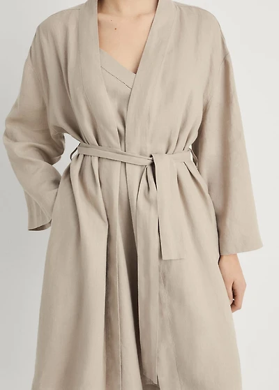Linen home robe