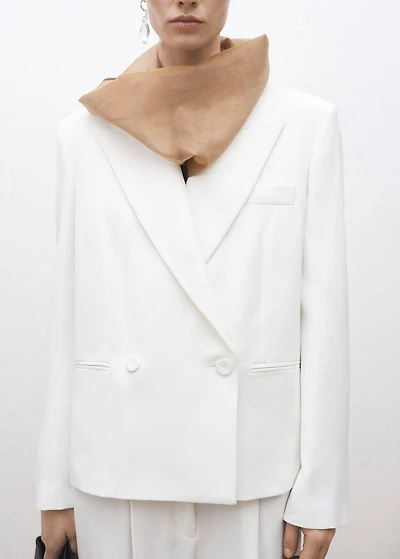 Oversized double-breasted suit blazer