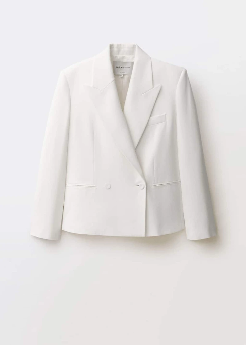 Oversized double-breasted suit blazer