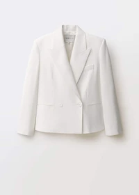 Oversized double-breasted suit blazer