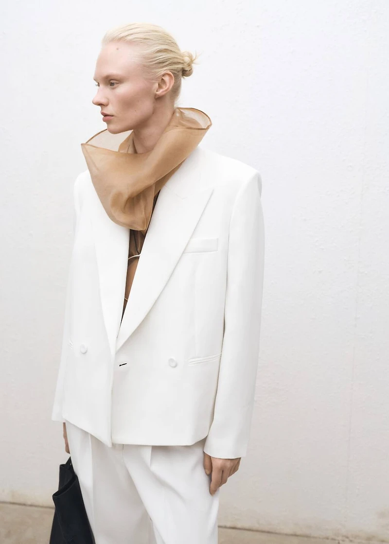 Oversized double-breasted suit blazer