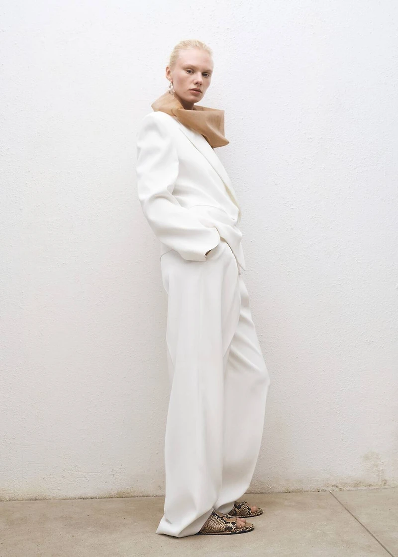 Oversized double-breasted suit blazer